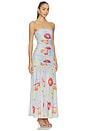 view 2 of 3 Solana Printed Mesh Maxi Dress in Baby Blue Floral