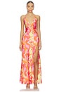 view 1 of 3 Yve Halter Maxi Dress in Hot Pink Floral