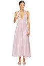 view 1 of 3 Dorota Halter Neck Midi Dress in Bliss Pink