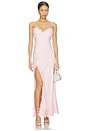 view 1 of 3 Alerie Lace Satin Maxi Dress in Petal Pink