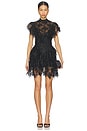 view 1 of 3 Tarryn Ruffle Lace Mini Dress in Black