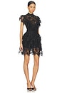 view 2 of 3 Tarryn Ruffle Lace Mini Dress in Black