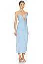 view 2 of 3 Julane Mesh Midi Dress in Soft Blue