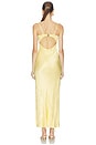 view 3 of 3 Devin Satin Maxi Dress in Lemon Yellow