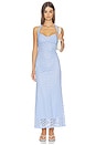 view 1 of 4 Mariko Halter Neck Midi Dress in Cornflower