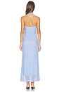 view 3 of 4 Mariko Halter Neck Midi Dress in Cornflower