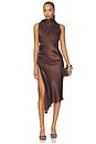 view 1 of 3 Valentine High Low Dress in Dark Choco