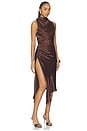 view 2 of 3 Valentine High Low Dress in Dark Choco