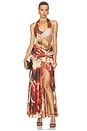 view 1 of 3 ROBE SARIBA in Burnt Orange Floral