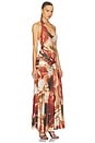 view 2 of 3 ROBE SARIBA in Burnt Orange Floral