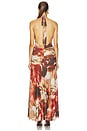 view 3 of 3 ROBE SARIBA in Burnt Orange Floral