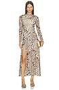 view 1 of 3 Lea Printed Mesh Dress in Leopard