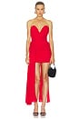 view 1 of 4 Remalia Strapless Mini Dress in Fire Red