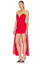 view 3 of 4 Remalia Strapless Mini Dress in Fire Red