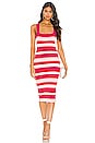 view 1 of 3 Multi Stripe Dress in Pink & Red Stripe