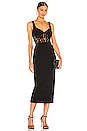 view 1 of 3 Corset Lace Panel Dress in Black