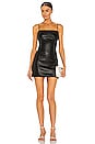 view 1 of 3 Anabelle Vegan Leather Dress in Black