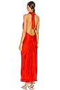 view 3 of 3 Claudia Bias Cut Dress in Lipstick Red
