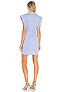view 3 of 4 Stripe Shoulder Pad Shirt Dress in Blue Stripe