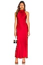 view 2 of 4 Amalfi Maxi Slip Dress in Fire Red