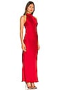 view 3 of 4 Amalfi Maxi Slip Dress in Fire Red
