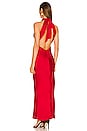 view 4 of 4 Amalfi Maxi Slip Dress in Fire Red
