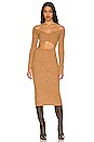 view 1 of 3 Rhia Off Shoulder Dress in Tan