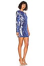 view 2 of 4 One Shoulder Sequin Dress in Blue Sequin