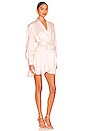 view 2 of 3 Aaliyah Wrap Mini Dress in Soft Pink