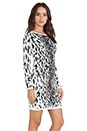 view 2 of 4 Snow Leopard Dress in Black/White in Black & White