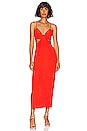 view 1 of 3 Cut Out Slit Midi dress in Orange