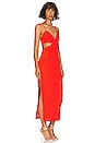 view 2 of 3 Cut Out Slit Midi dress in Orange