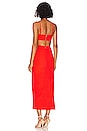 view 3 of 3 Cut Out Slit Midi dress in Orange