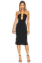 view 1 of 3 Cristabel Plunge Midi Dress in Black