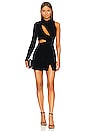 view 1 of 4 Stella Velour Mini Dress in Black
