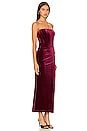 view 2 of 3 Everlasting Velour Midi Dress in Burgundy