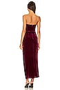 view 3 of 3 Everlasting Velour Midi Dress in Burgundy