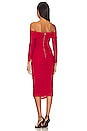 view 3 of 3 Helena Midi Mesh Dress in Fire Red