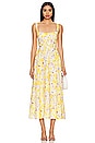 view 1 of 3 Lilah Corset Midi Dress in Yellow Floral