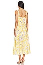 view 3 of 3 ROBE MI-LONGUE LILAH CORSET in Yellow Floral