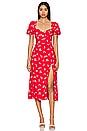 view 1 of 3 Gillian Midi Dress in Red Ditsy Floral