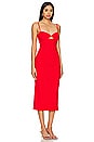 view 2 of 3 Ivanna Midi Dress in Fire Red