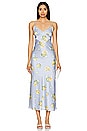view 1 of 3 Malinda Slip Dress in Baby Blue Floral