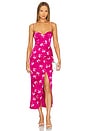 view 1 of 3 Amika Midi Dress in Hot Pink Floral