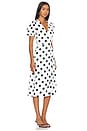 view 2 of 3 Devyn Wrap Dress in Black & White Spot