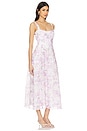 view 2 of 3 Adaline Broderie Midi Dress in Lilac Floral