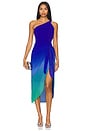 view 1 of 3 Christina Ombre Wrap Dress in Blue & Green
