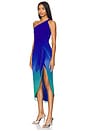 view 2 of 3 Christina Ombre Wrap Dress in Blue & Green