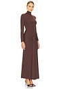 view 2 of 3 Alix Maxi Tie Front Dress in Chocolate