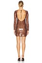 view 3 of 4 Verona Sequin Mini Dress in Chocolate